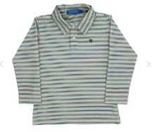 Load image into Gallery viewer, STRIPED PERFORMANCE POLO-OLIVE
