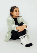 Load image into Gallery viewer, Sage/Coconut Star Cozy Cardigan
