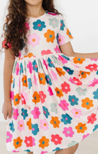 Load image into Gallery viewer, Retro Floral Twirl Dress
