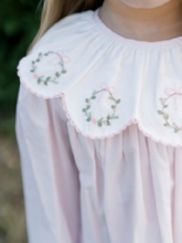 Load image into Gallery viewer, BLESSINGS PINK BATISTE, WREATH EMBROIDERY
