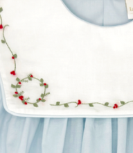 Load image into Gallery viewer, BLESSINGS BLUE BATISTE, HOLLY EMBROIDERY
