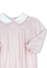 Load image into Gallery viewer, PENSACOLA PINK MINISTRIPE, WHITE COLLAR, PINK PIPING

