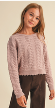 Load image into Gallery viewer, Wavy Knit pullover - Tween

