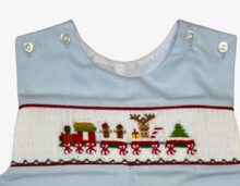Load image into Gallery viewer, Smocked Christmas Train Jon Jon
