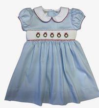 Load image into Gallery viewer, Smocked Waist Dress with Wreaths -Rose
