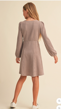 Load image into Gallery viewer, Mocha Knit Long Sleeve Dress
