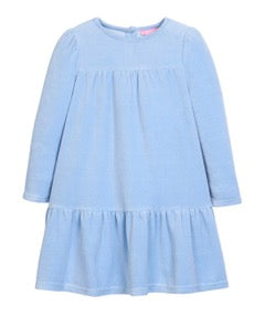 Lisle Dress - Periwinkle Velour