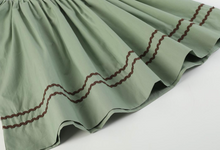 Load image into Gallery viewer, Turkey smocked bishop dress - Sage
