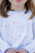 Load image into Gallery viewer, Lennon Dress - Blue Bows Knit

