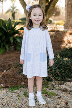 Load image into Gallery viewer, Lennon Dress - Blue Bows Knit

