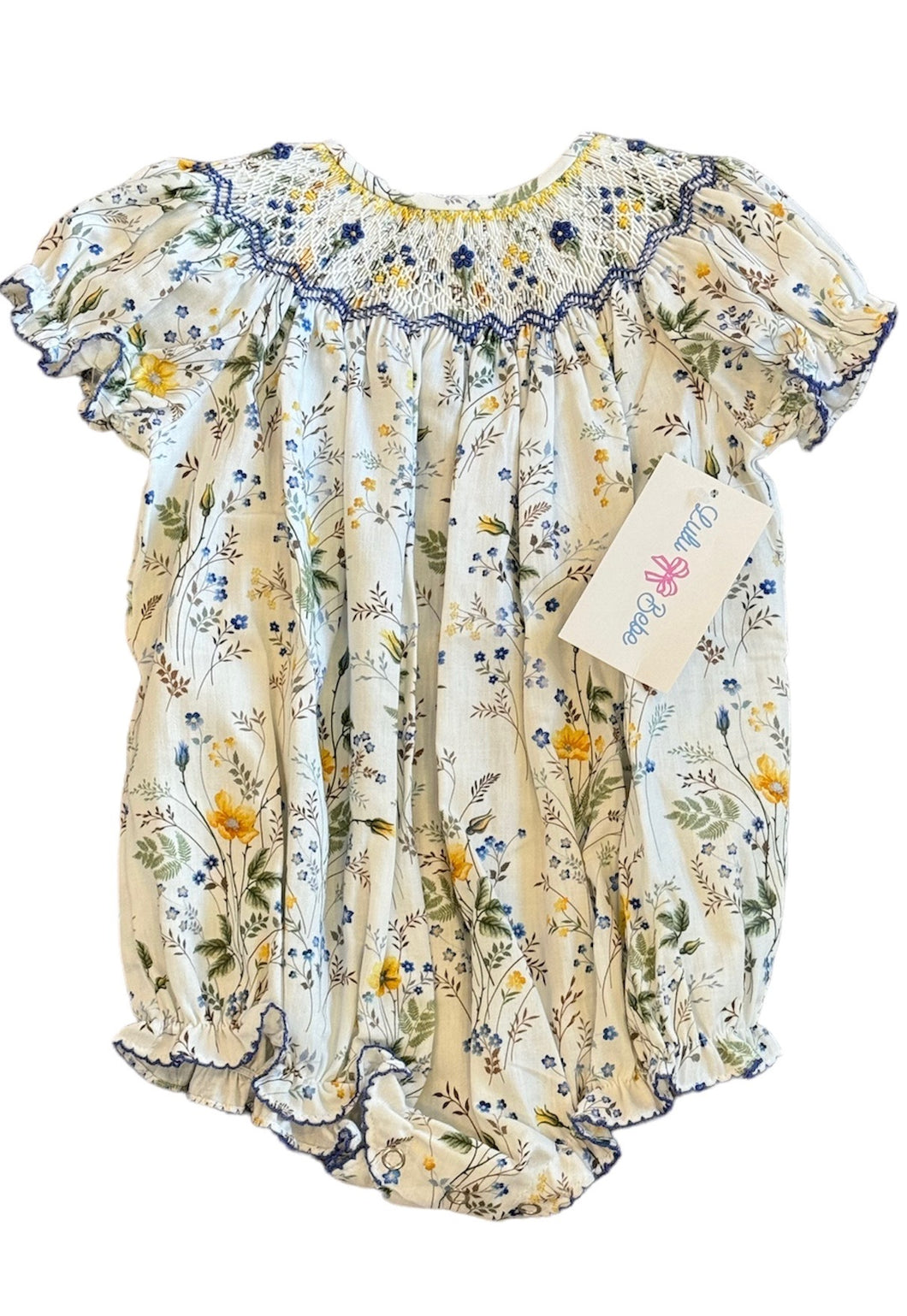Emmie Smocked Floral Bubble