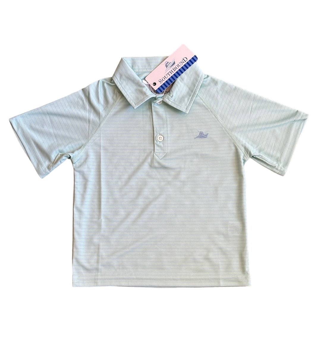 Boy's Performance Polo - Cascade/Aqua