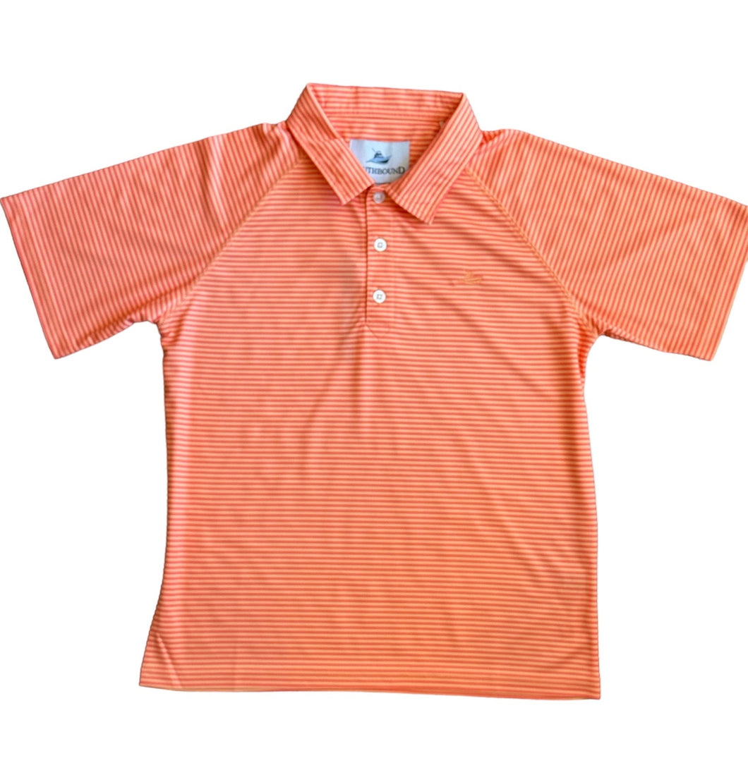 Boy's Performance Polo - Coral/Sunset