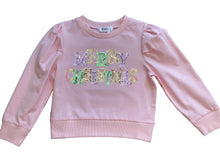 Load image into Gallery viewer, Lily Christmas Sequin Puff Shirt - Pink
