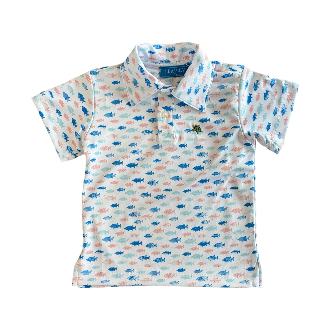 Performance Short Sleeve Polo - Fish