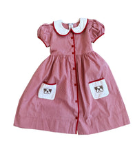Load image into Gallery viewer, Bulldog Embroidered Button Down Dress
