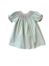 Load image into Gallery viewer, Emma Smocked Bishop Dress - Sage
