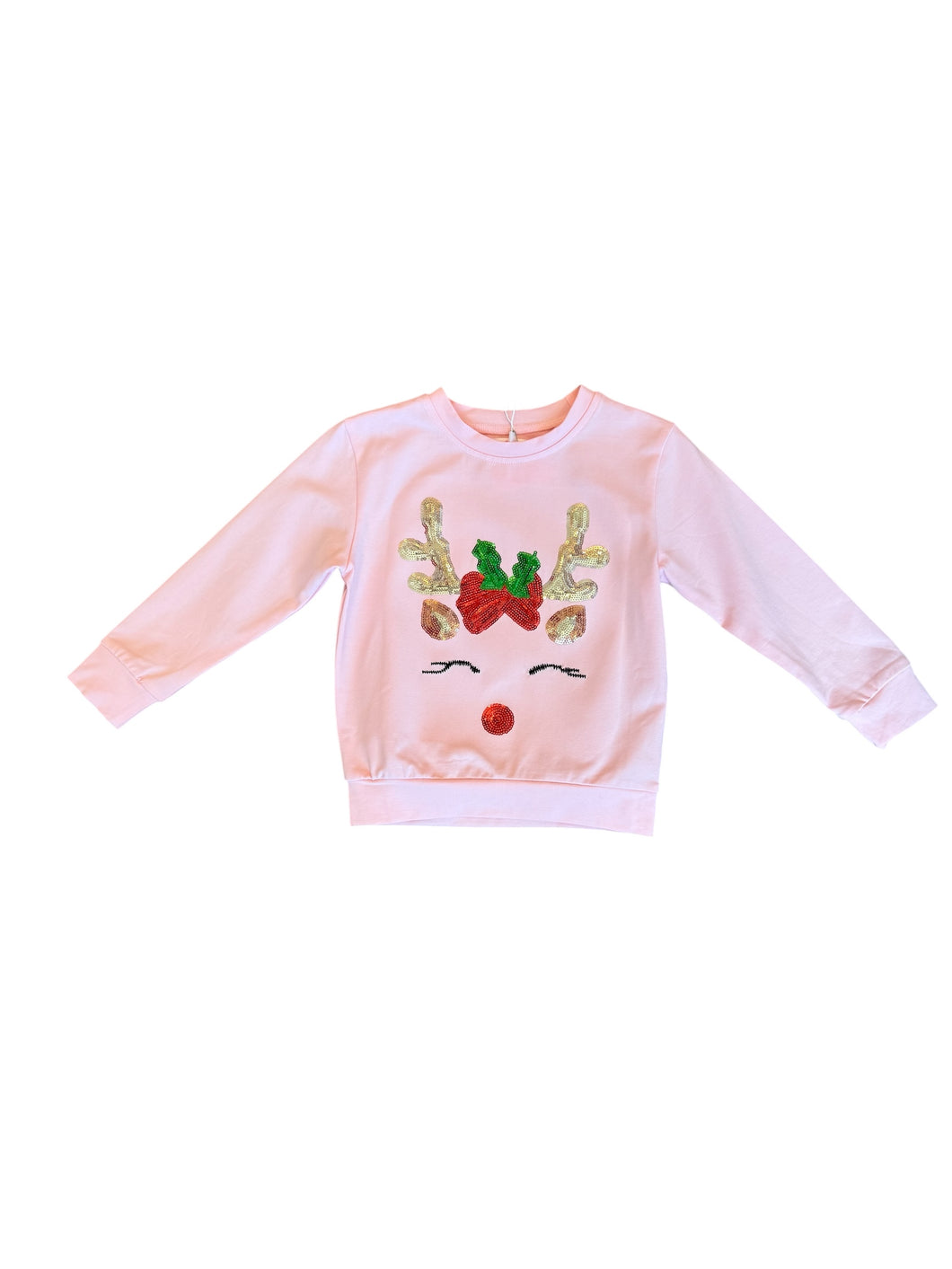 Ana Reindeer Sequin Top