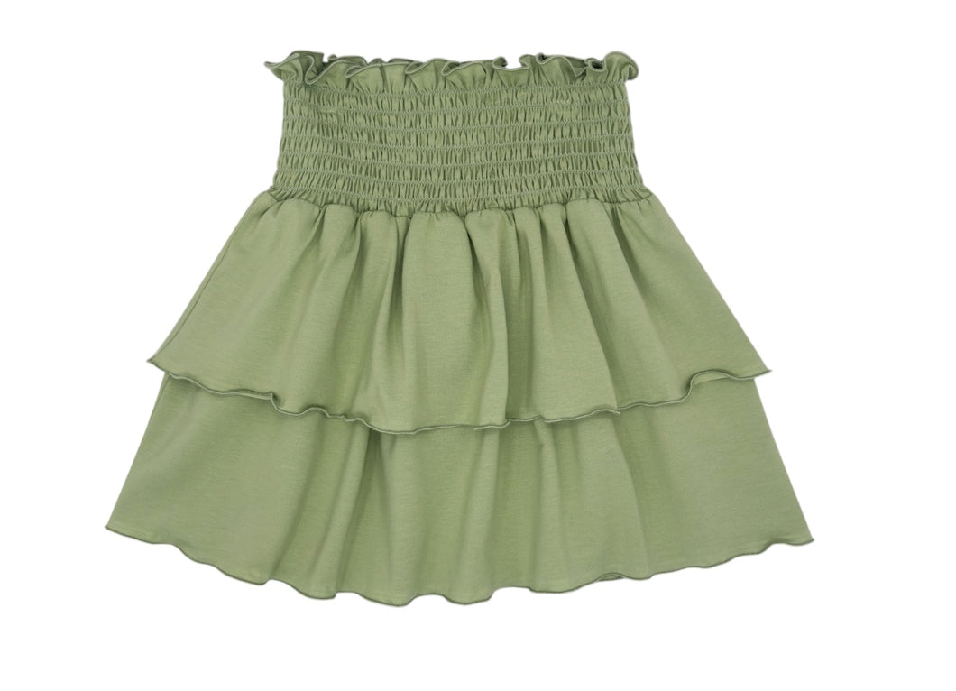 Tatum Tiered Skirt - Sage Knit