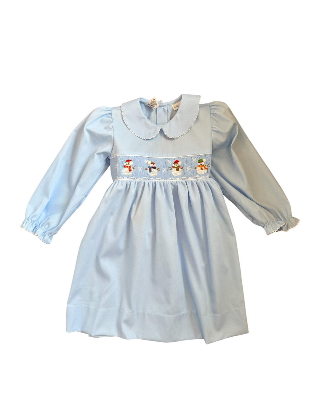 Snowman Smocked Waist Dress
