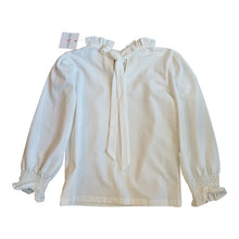 Load image into Gallery viewer, White Longsleeve Ruffle Knit top
