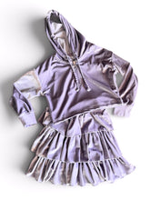 Load image into Gallery viewer, Velvet Velour skirt and Jacket Set -Lavendar
