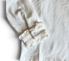 Load image into Gallery viewer, Mary - White KNIT Ruffle collar blouse

