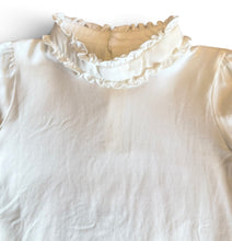 Load image into Gallery viewer, Mary - White KNIT Ruffle collar blouse
