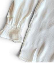 Load image into Gallery viewer, White Smocked Ruffle Collar Shirt - LIZ
