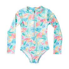 Load image into Gallery viewer, Surf &amp; Turf Zip Front Swimsuit - Palm Paradise
