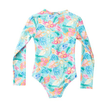 Load image into Gallery viewer, Surf &amp; Turf Zip Front Swimsuit - Palm Paradise
