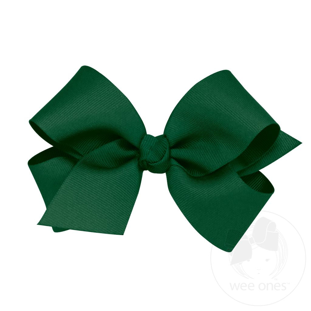 Grosgrain Hair Bow Knot Wrap - Forest Green