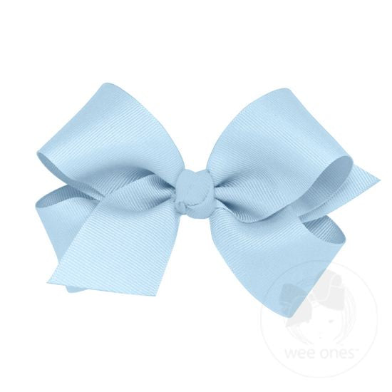 Grosgrain Hair Bow Knot Wrap - Light Blue
