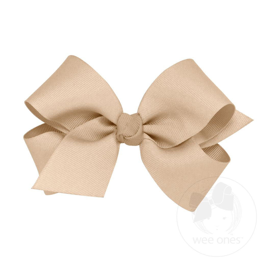 Grosgrain Hair Bow Knot Wrap - Oatmeal