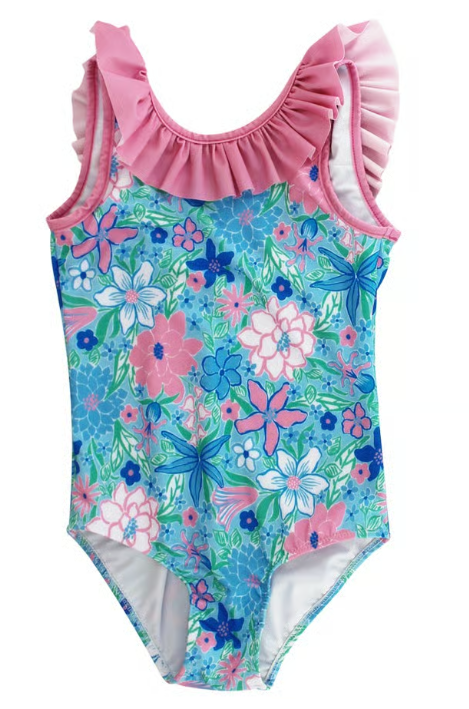 Spandex Swimsuit - Floral