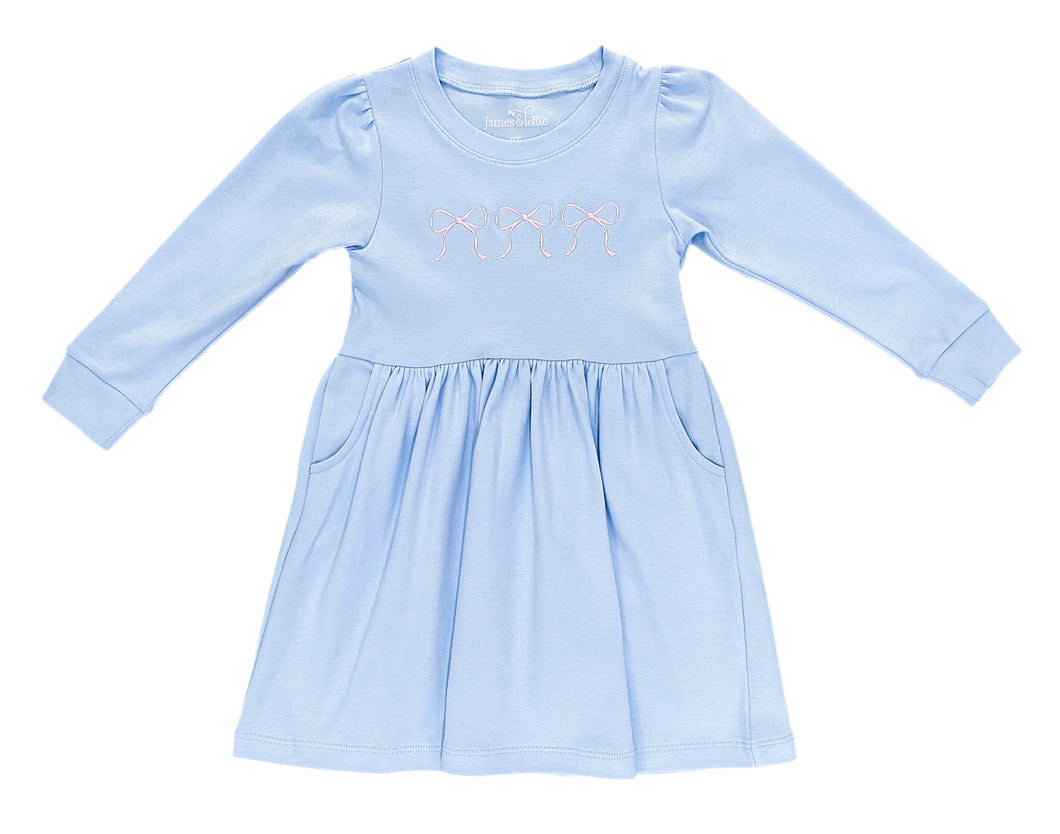 Blue Sidney Sweatshirt Dress - Basic Bows