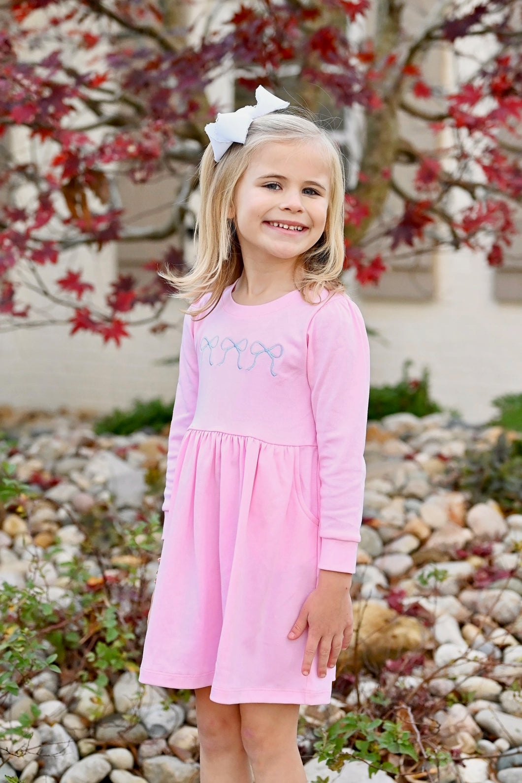 Pink Sidney Sweatshirt Dress - Basic Bows