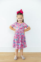 Load image into Gallery viewer, S/S Pocket Twirl Dress - Sweetheart Scribble

