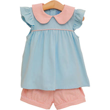 Load image into Gallery viewer, Genevieve Banded Short Set- Coral Stripe
