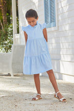 Load image into Gallery viewer, Tiered Charleston Dress - Light Blue Pique
