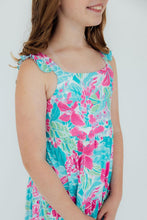 Load image into Gallery viewer, Floral Ruffle Maxi Dress - Tropical Punch
