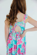Load image into Gallery viewer, Floral Ruffle Maxi Dress - Tropical Punch
