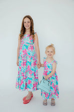 Load image into Gallery viewer, Floral Ruffle Maxi Dress - Tropical Punch

