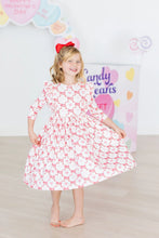 Load image into Gallery viewer, 3/4 Sleeve Ruffle Twirl Dress - Lovebug
