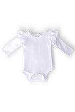 Load image into Gallery viewer, L/S Flutter Bodysuit - White
