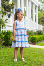 Load image into Gallery viewer, Tinsley Twirl Dress Patriotic Stripe
