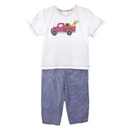 Apple Truck Applique Pant Set