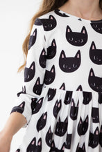Load image into Gallery viewer, 3/4 Sleeve Pocket Twirl Dress - Purrfect
