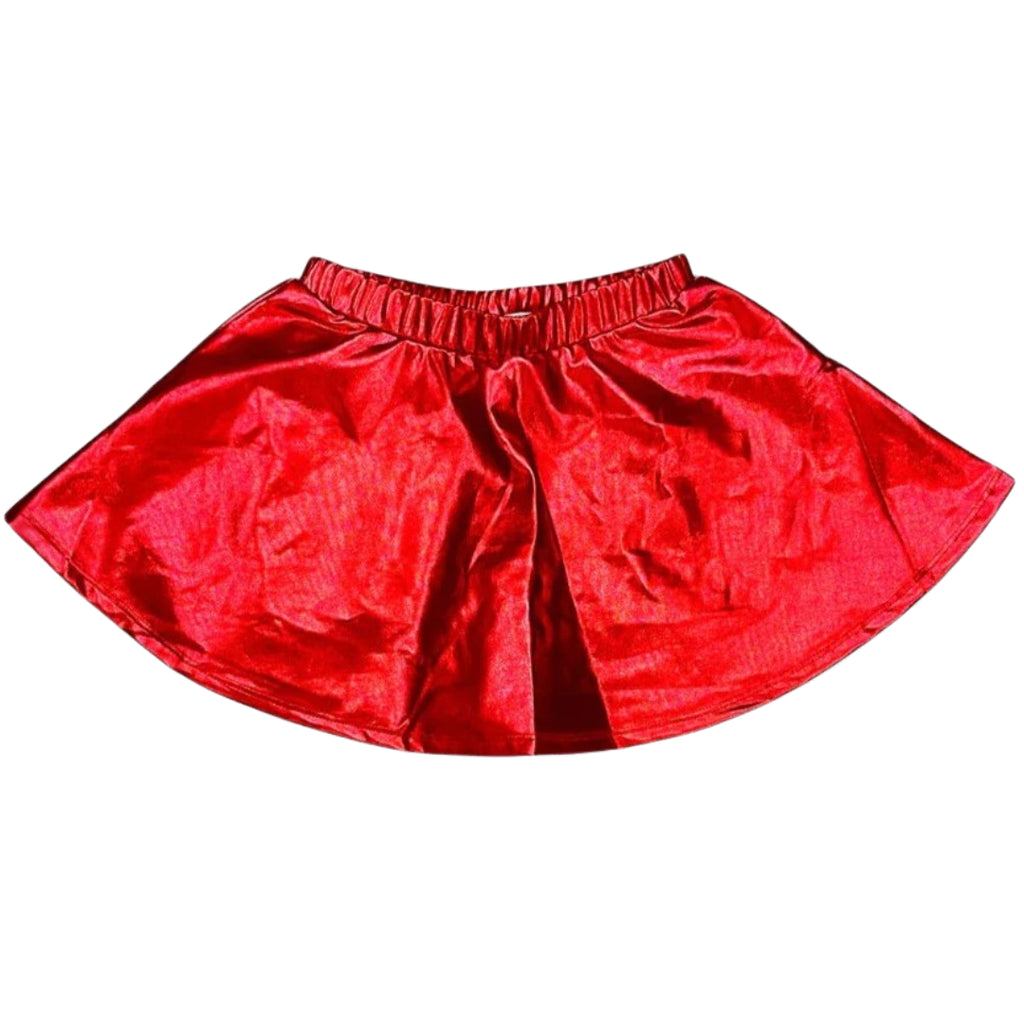 Zoe Metallic Red Skirt