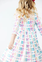 Load image into Gallery viewer, 3/4 Sleeve Pocket Twirl Dress - Big Sister
